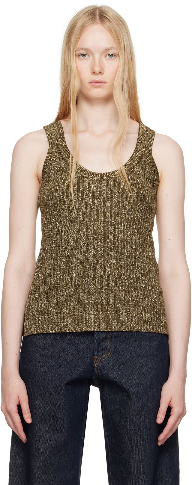 Tom Ford Metallic Knit Tank Top