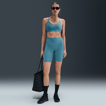 Къси панталони Nike Zenvy High-Waisted 8" Bike Shorts Тюркоазено | DQ6003-006, 2