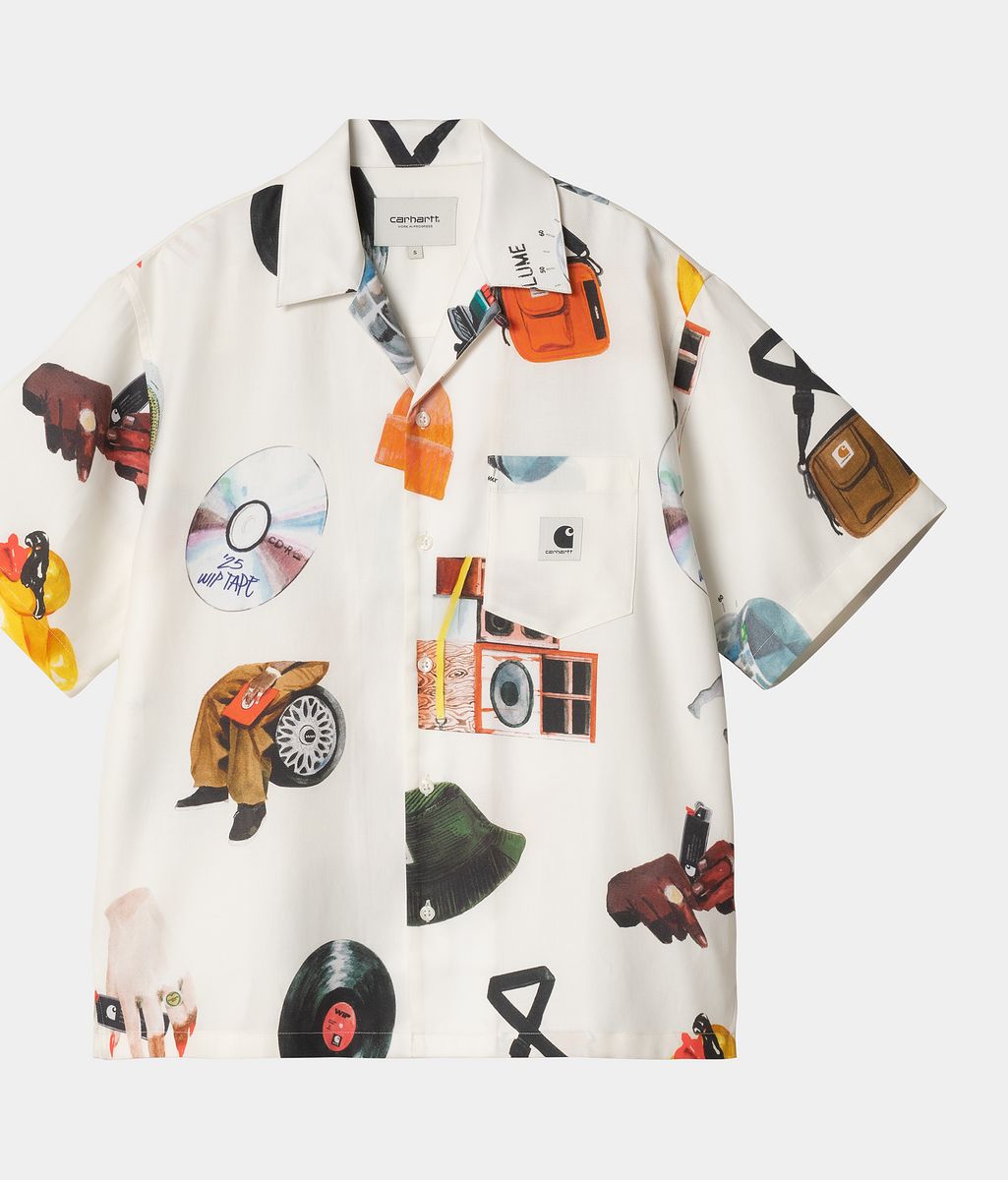 Риза Carhartt WIP Women's S/S Jacob Rochester Print Shirt Бяло | I034551_2, 0