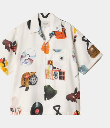 Риза Carhartt WIP Women's S/S Jacob Rochester Print Shirt Бяло | I034551_2, 0