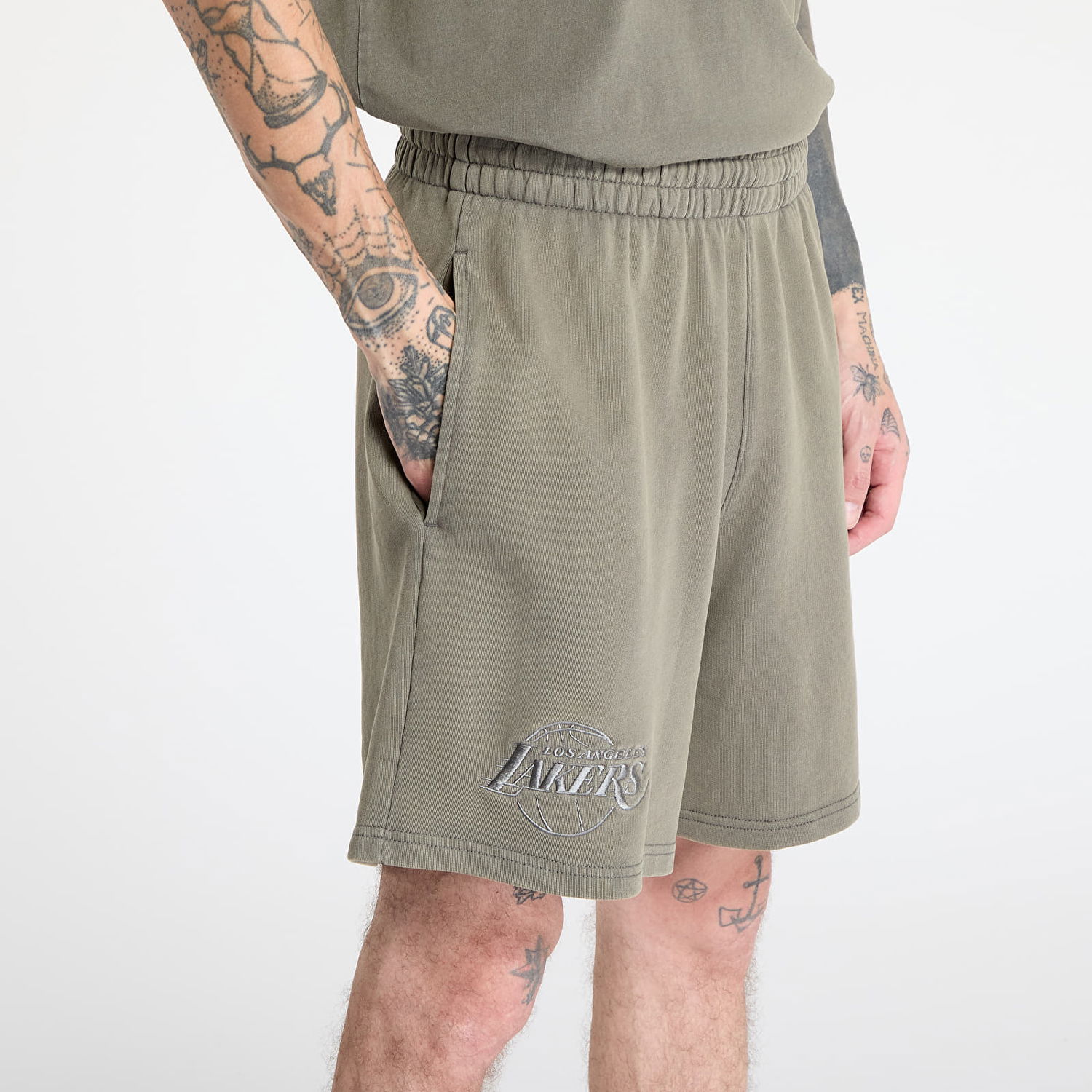 Къси панталони New Era New Era Los Angeles Lakers Washed Shorts Зелено | 60667878, 1