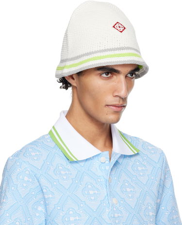 Шапка Casablanca Casablanca Stripe Crochet Bucket Hat Зелено | A-SP26-HAT-108-01, 1