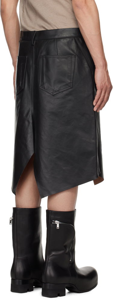Пола Rick Owens Rick Owens Hollywood Leather Skirt Черно | RU01E5345 LTP, 2