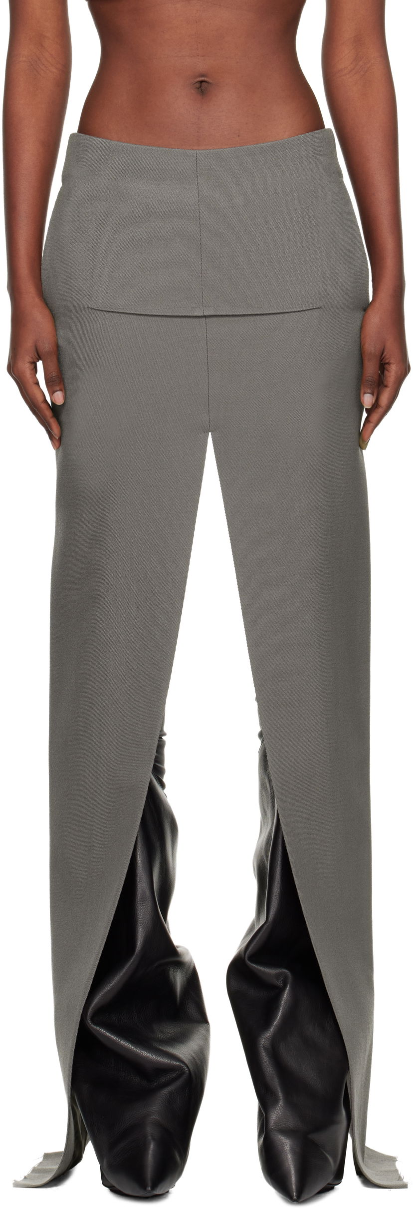 Пола Rick Owens Concordians Sliced Maxi Skirt Сиво | RO02E4387 WD