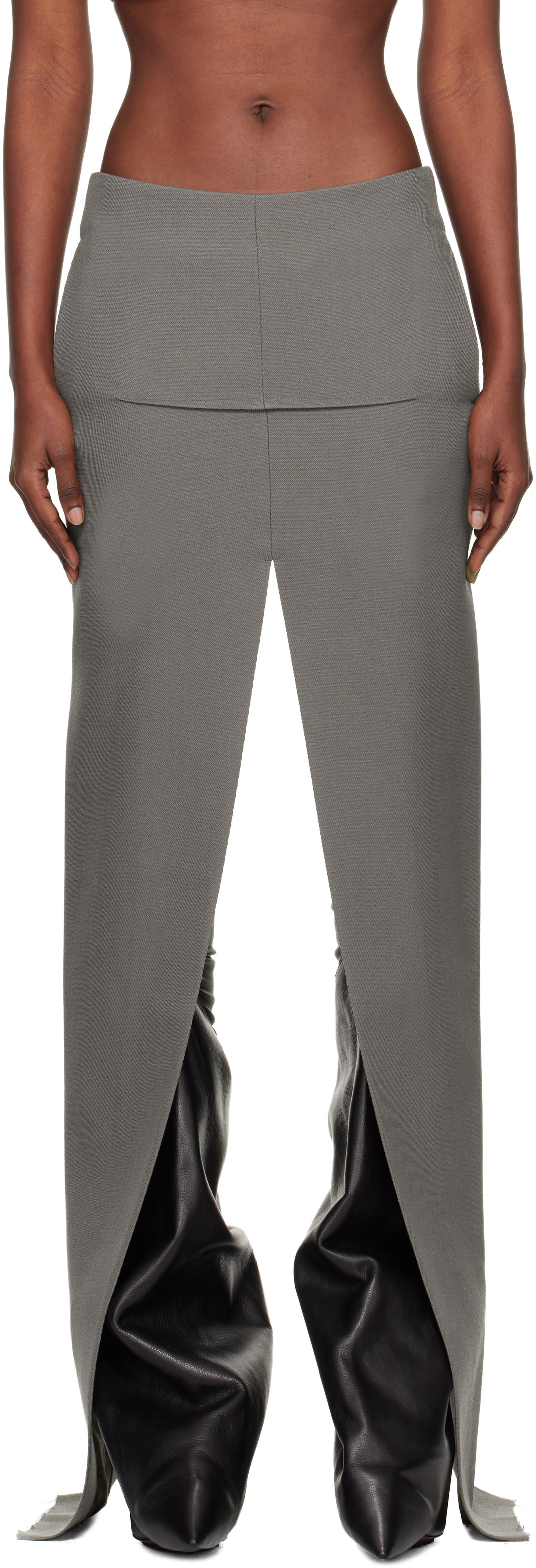Пола Rick Owens Concordians Sliced Maxi Skirt Сиво | RO02E4387 WD, 0