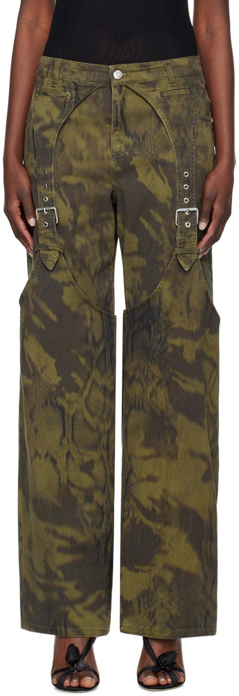 Карго панталони Blumarine Pattern Denim Trousers Зелено | P422J133A, 0