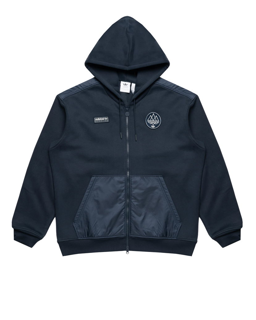 Суитчър adidas Originals Originals WILPSHIRE SPZL Panelled Full-Zip Hoodie Тъмно синьо | KA3905