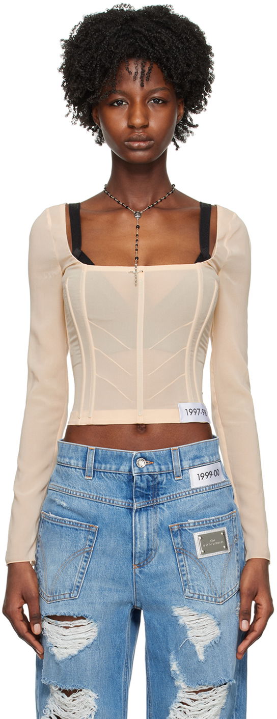 Beige Kim Kardashian Edition Boning Top