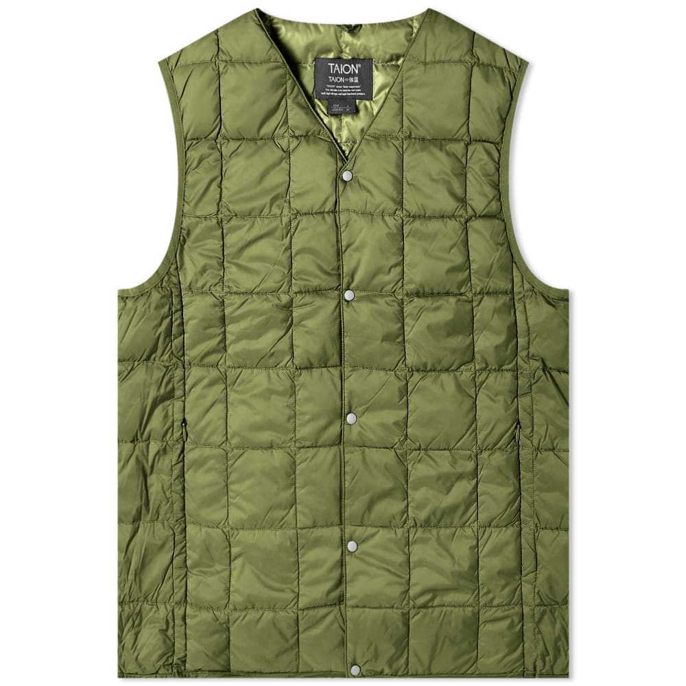 Жилетка TAION V-Neck Down Vest Зелено | TAION-001-OLV, 0