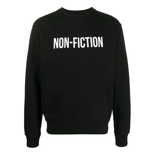 Пуловер Off-White Non-Fiction Printing Pullover Черно | OMBA025E20FLE0071001