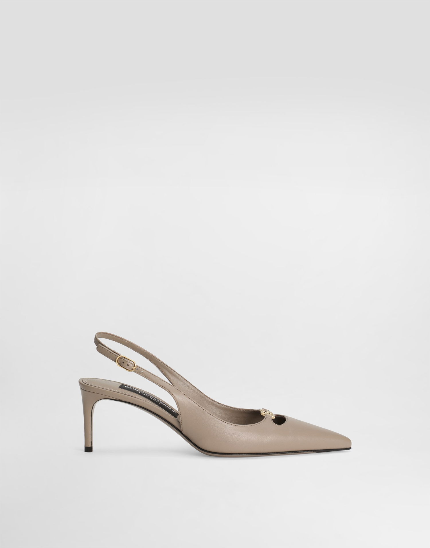 Аксесоари Dolce & Gabbana Dolce & Gabbana Silk-Effect Nappa Leather Slingbacks Бежово | CG0796A19538I399, 0
