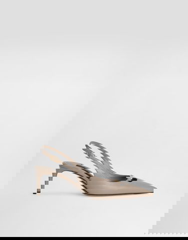 Аксесоари Dolce & Gabbana Dolce & Gabbana Silk-Effect Nappa Leather Slingbacks Бежово | CG0796A19538I399, 0