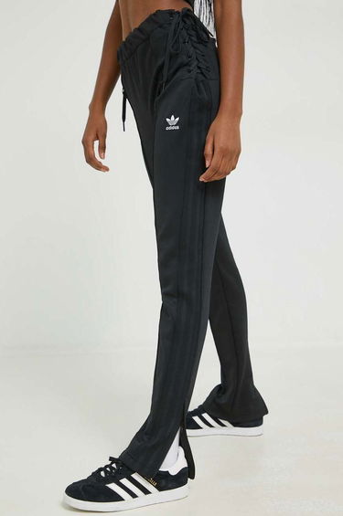 Спортни панталони adidas Originals High Waist Lace Up Track Pants Черно | HK5082, 0