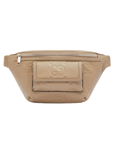 Embossed GG Leather Waist Bag Taupe