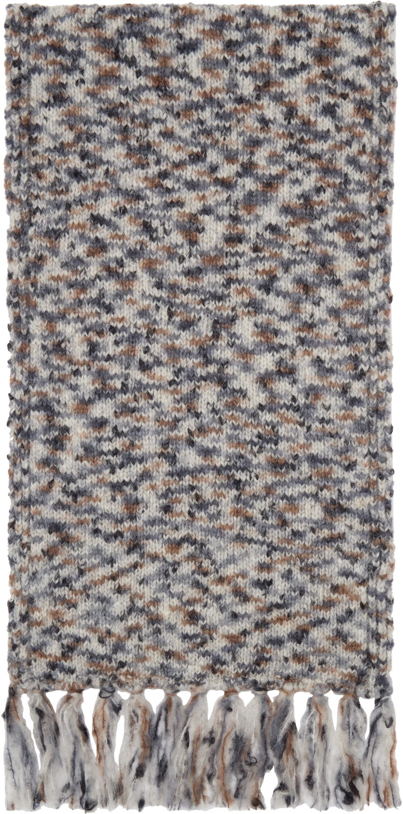 Шал A.P.C. Knitted Fringe Scarf Сиво | WOAPE-M15207