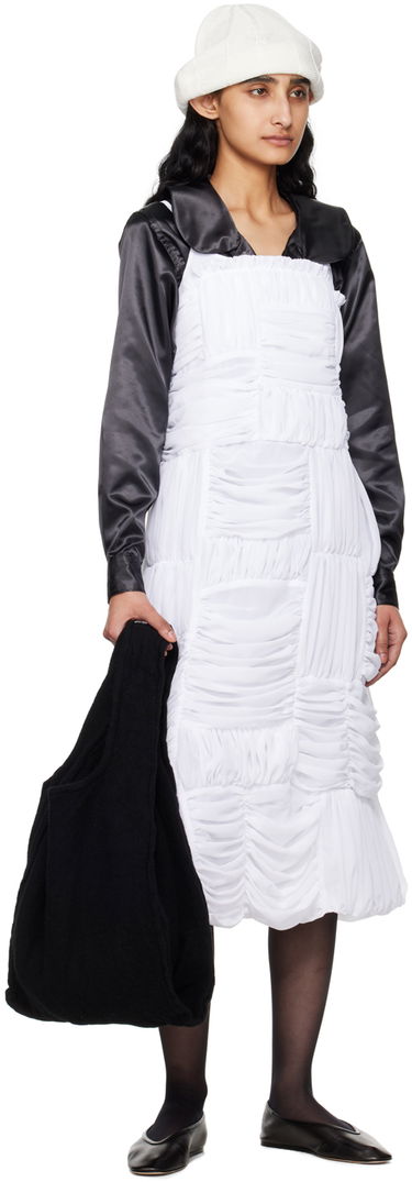 Pокля Comme des Garçons Comme des Garçons Gathered Midi Dress Бяло | RM-A007-051, 3