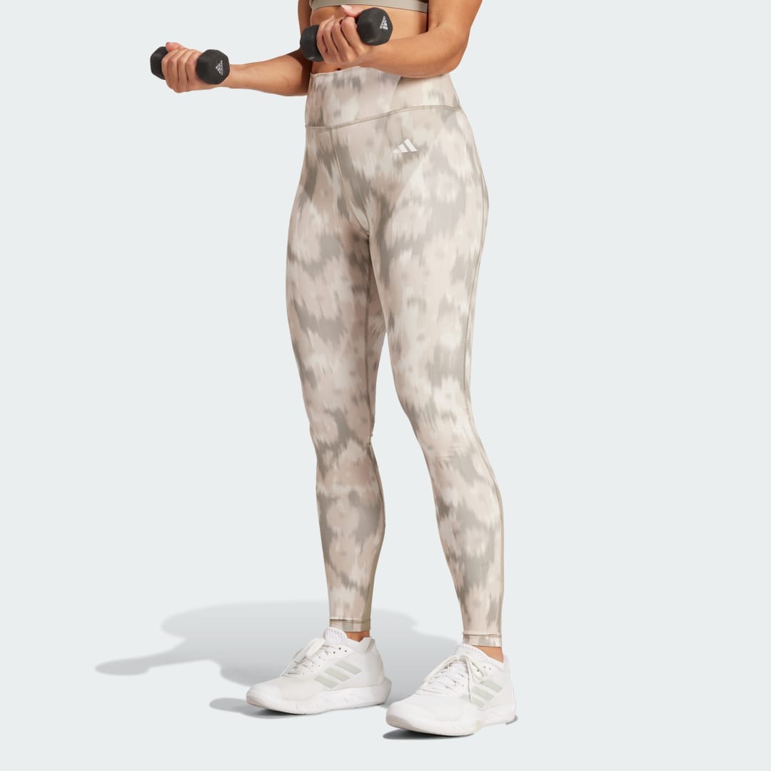 Клинове adidas Performance Essentials Allover Print Tie-Dye Training Leggings Бежово | IK5447, 0