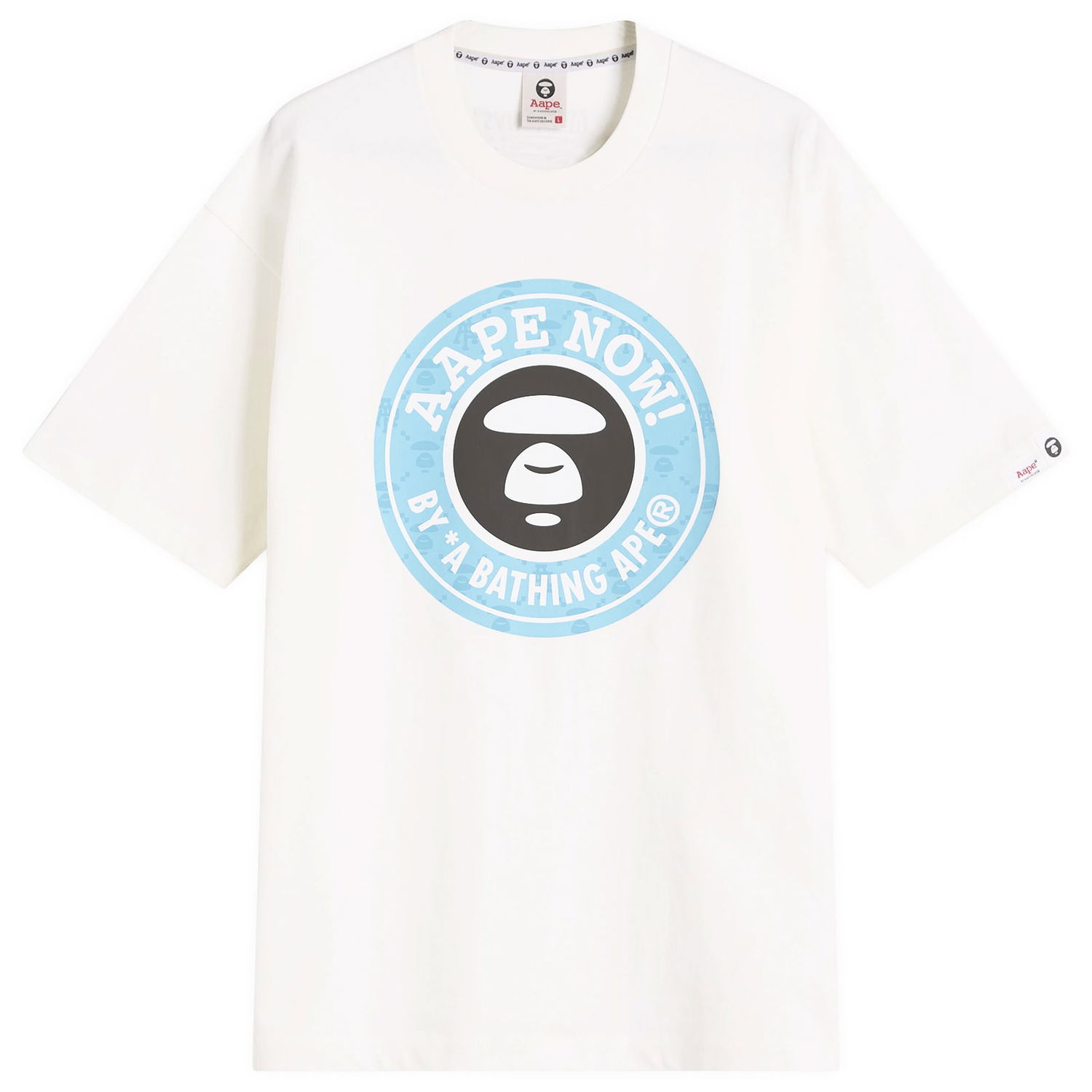 Тениска AAPE by A Bathing Ape AAPE Stamp T-Shirt, Size Large Бяло | AAPTEM1638XX-IVO, 1