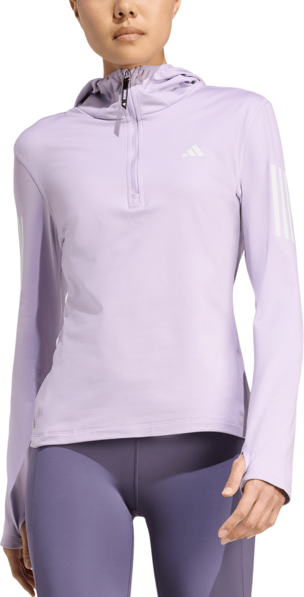 Суитчър adidas Originals Own the Run Hooded Running Top Лилаво | jw9653, 0