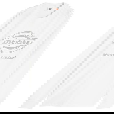 Тениска Mastermind WORLD MASTERMIND WORLD x Dickies Logo Long Sleeve T-Shirt, Size Large Бяло | MJ25C14-TS216-1, 1