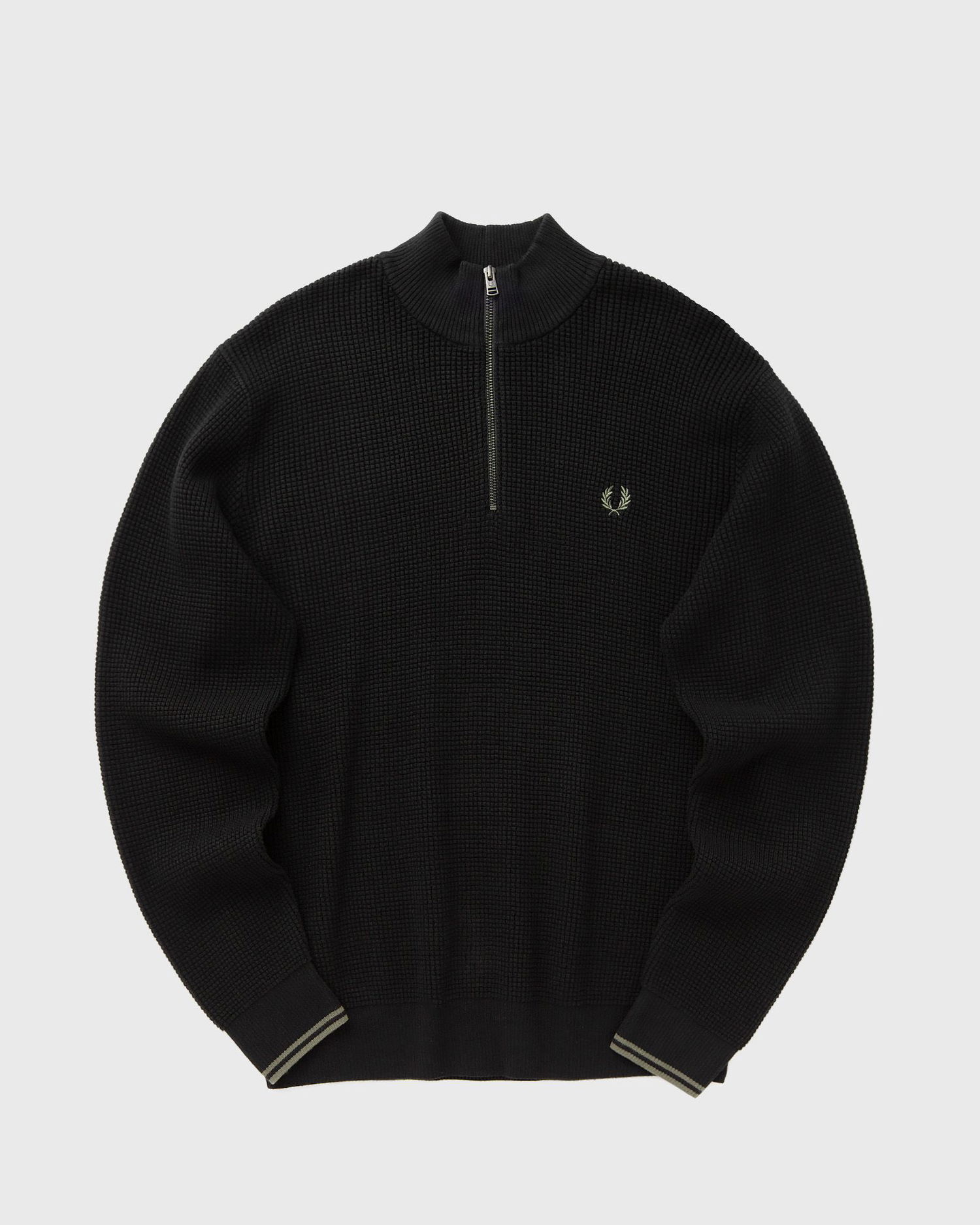 Пуловер Fred Perry Waffle Stitch Half Zip Jumper Черно | K8557-102, 0