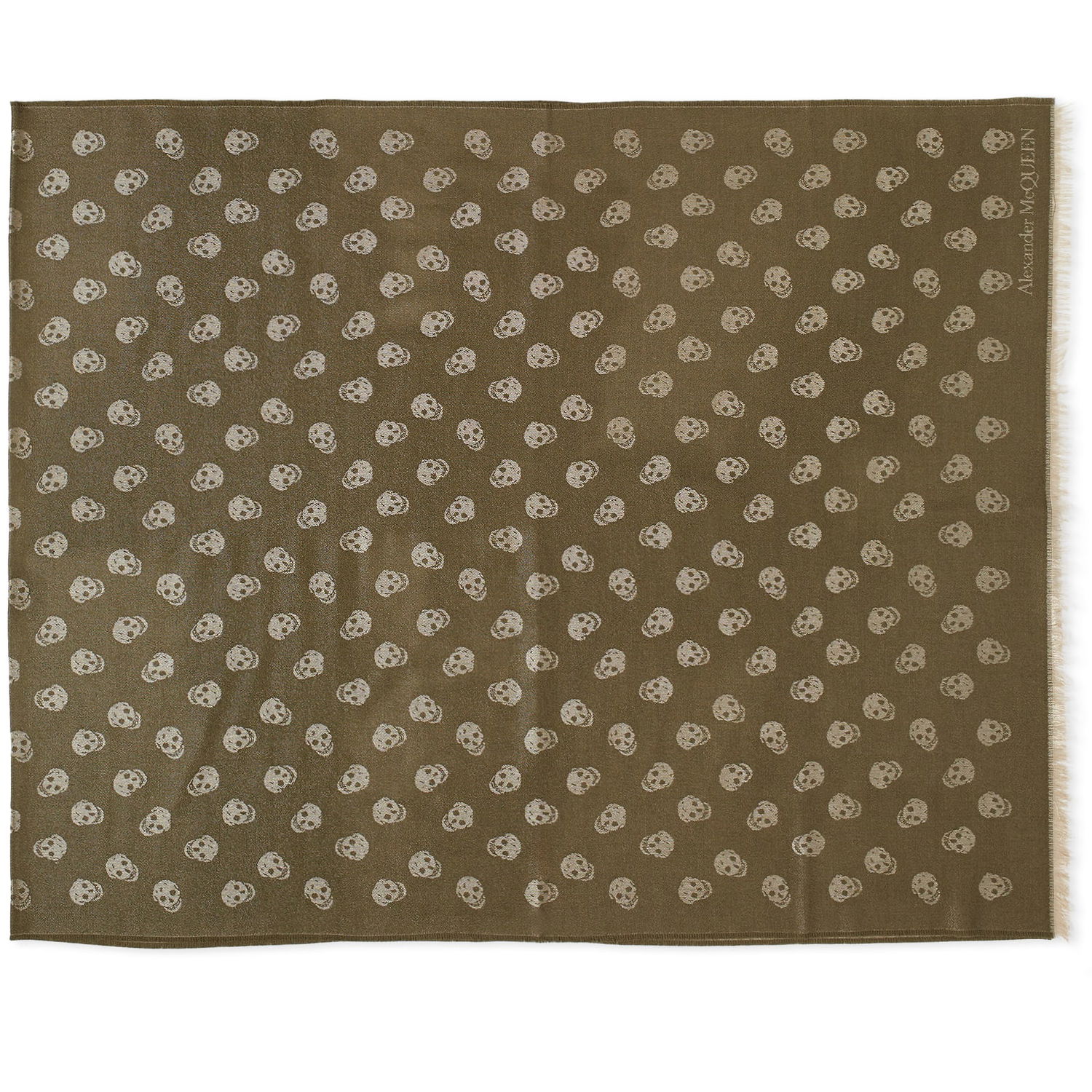 Шал Alexander McQueen All Over Skull Scarf Зелено | 5577054617Q-2901, 0
