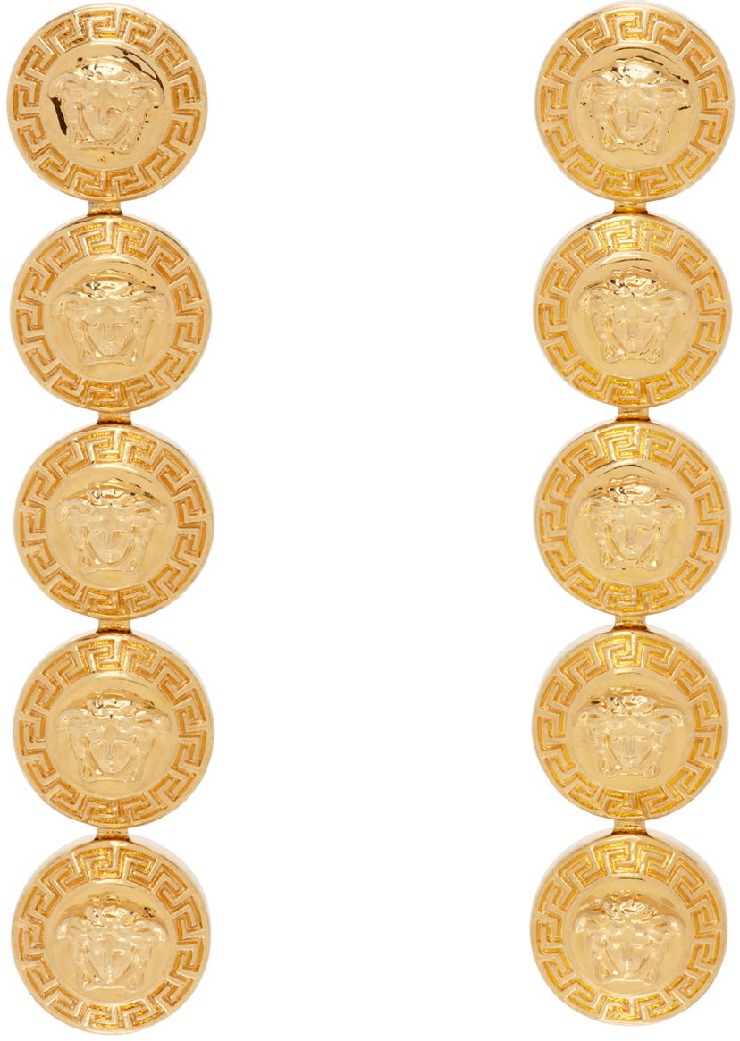 Обеци Versace Tribute Medusa Drop Earrings "Gold" Металик | 1013266_1A00620_3J210