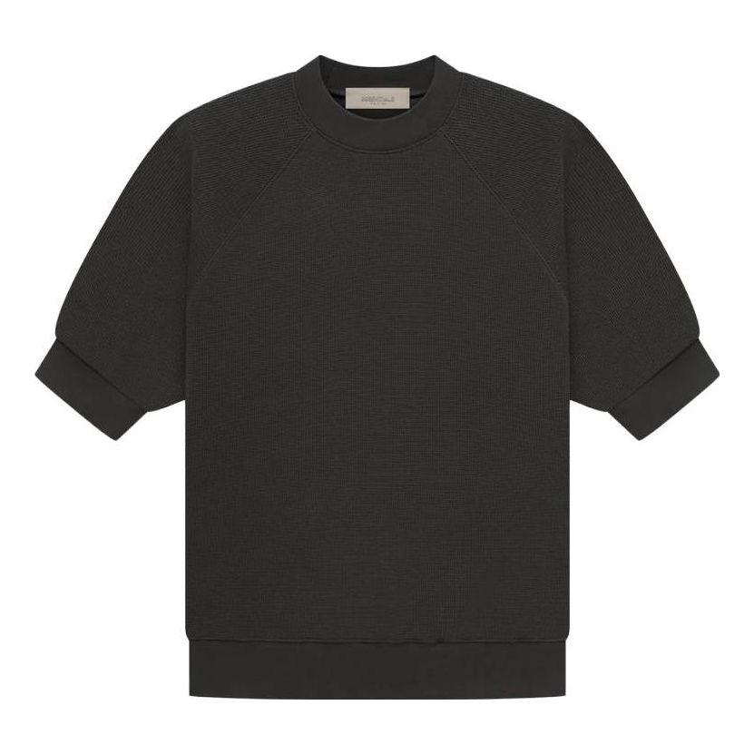 Пуловер Fear of God Essentials Waffle Sweatshirt Черно | FOG-SS23-050, 0