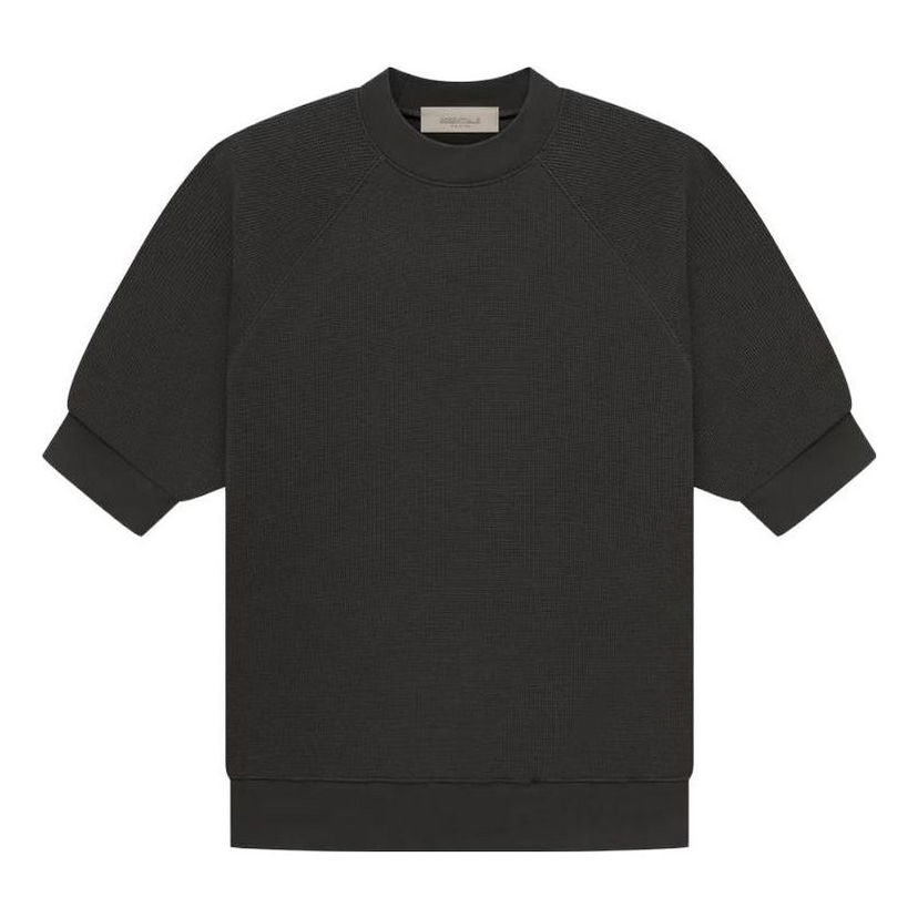 Пуловер Fear of God Essentials Waffle Sweatshirt Черно | FOG-SS23-050