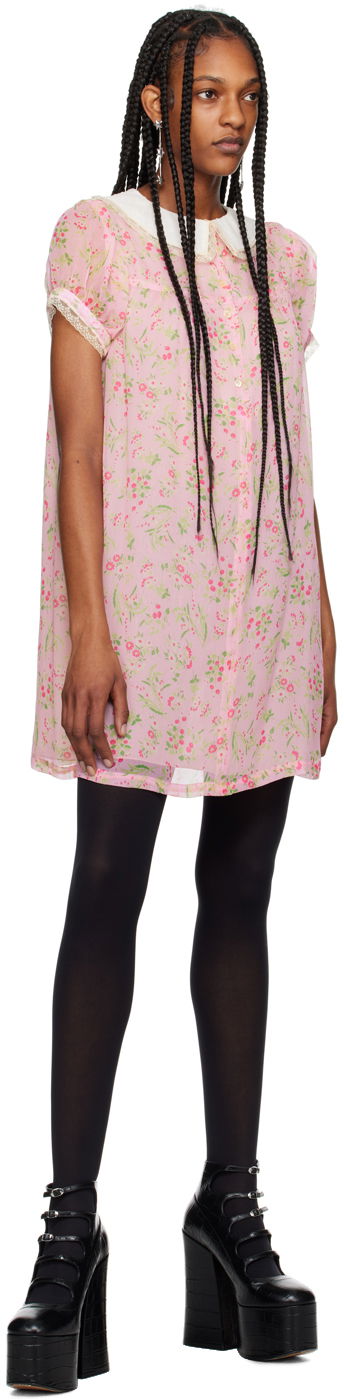 Pокля Anna Sui Arcadia Blossom Babydoll Minidress Розово | 324C73, 3