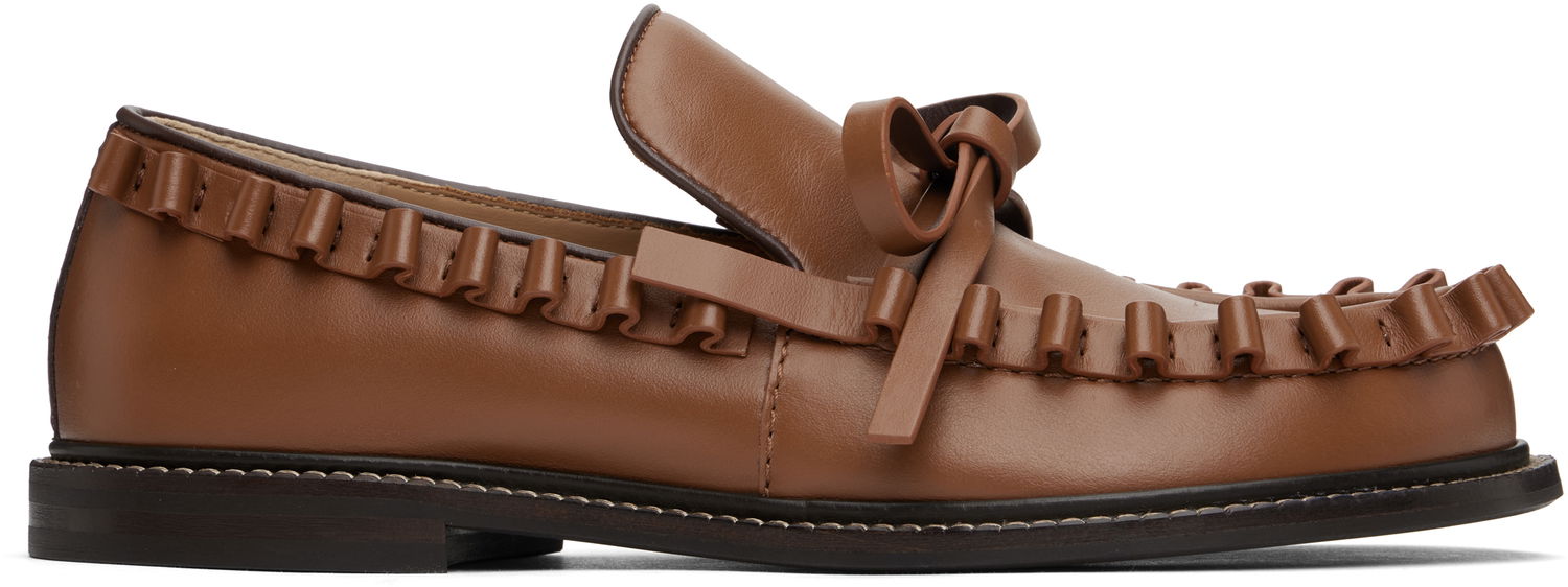 Кецове и обувки JW Anderson JW Anderson Ruffle Loafers Кафяво | FW0167-LA0323, 0