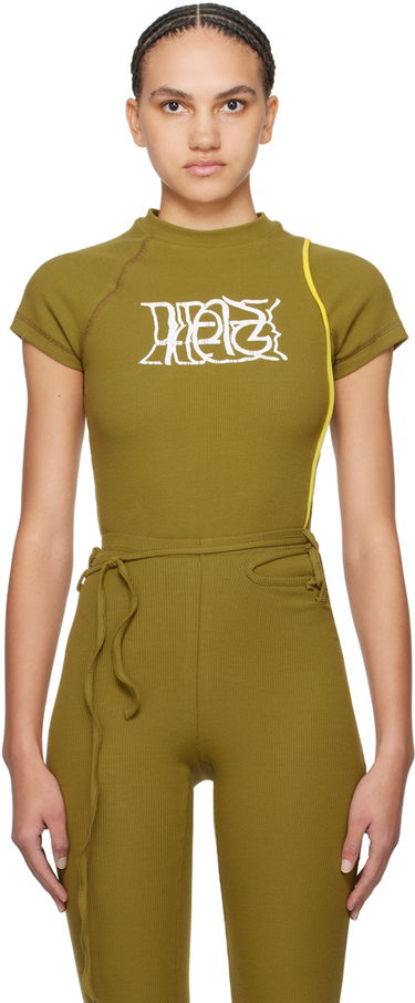 боди Ottolinger Ottolinger Rib Bodysuit Зелено | 407701, 0
