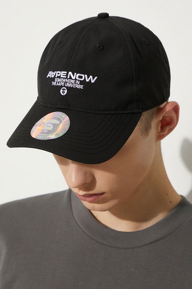 Шапка с козирка AAPE by A Bathing Ape AAPE Cap with Applique Черно | AAPCPM5255XXM, 4