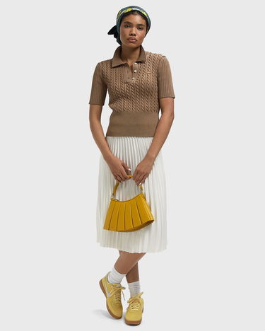 Чанта през рамо Lacoste Lenglen Pleated Shoulder Bag Жълто | NU5011DP-T07, 2