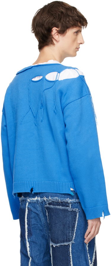 Пуловер Charles Jeffrey Loverboy Clash of Clans Edition Barbarian Patch Sweater Синьо | 054091601, 2