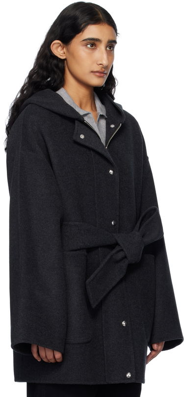 Палта Khaite Khaite Hessner Hooded Belted Coat Сиво | 7129547, 1