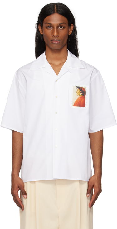 Риза Marni Marni Dante Patch Poplin Bowling Shirt Бяло | CUMU0213X2 USCX66, 0