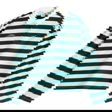 Поло тениска adidas Originals Women's Long Sleeve Graphic Polo Зелено | KF2326, 1