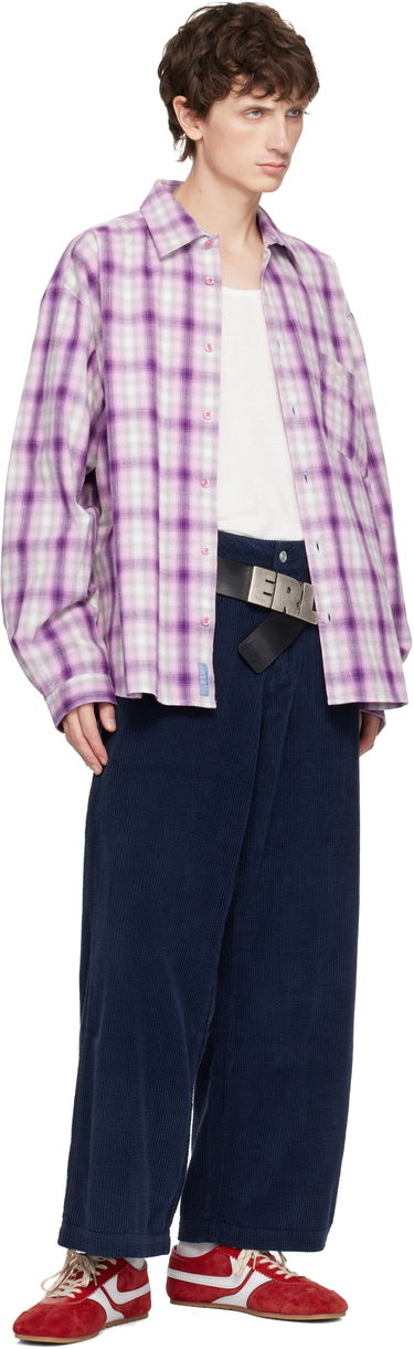 Риза ERL Long Sleeve Plaid Button-Up Shirt Многоцветен | ERL11B003, 3