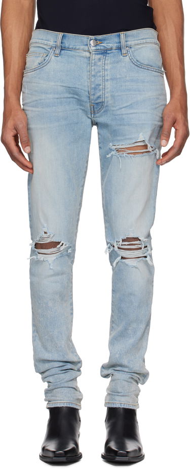 Дънки AMIRI AMIRI MX1 Distressed Slim Jeans Синьо | AMDNSY1148, 0