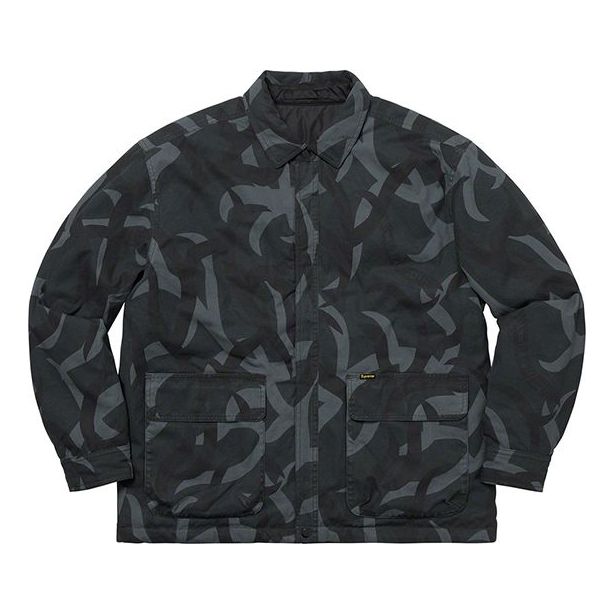 Ветровка Supreme Reversible Puffy Work Jacket by Supreme FW19 Черно | SUP-FW19-793, 0