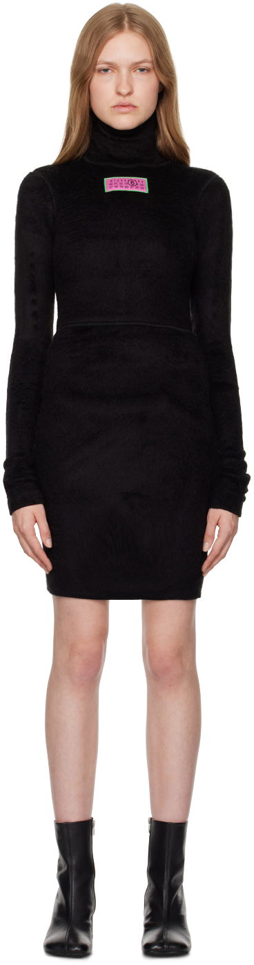 Pокля Maison Margiela Furry Jersey Mini Dress Черно | S62DD0033 M20045