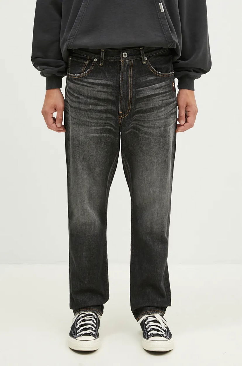 Дънки BAPE A Bathing Ape One Point Regular Fit 13 Oz Denim Jeans Черно | 1K80150006