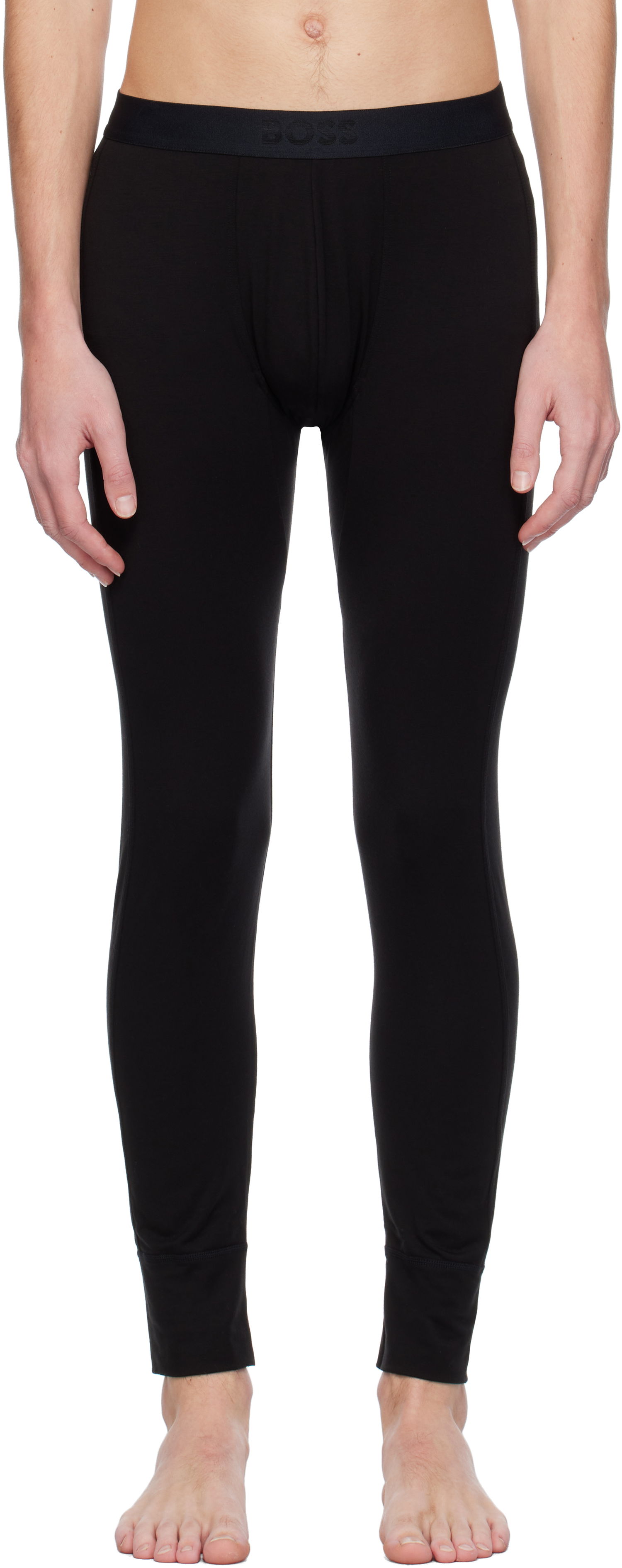 Чорапи BOSS Logo Waistband Long Underwear Черно | 50483579, 0