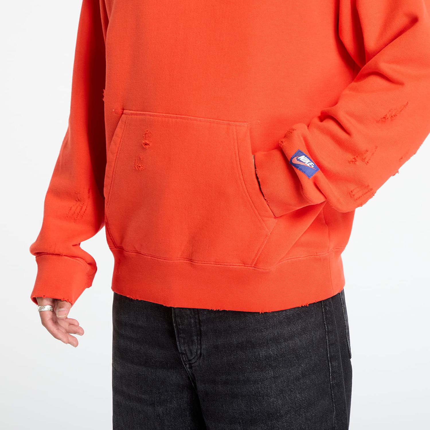 Суитчър Jordan Rare Air Distressed Fleece Pullover Hoodie with Wings Logo Оранжево
 | IB3003-673, 1