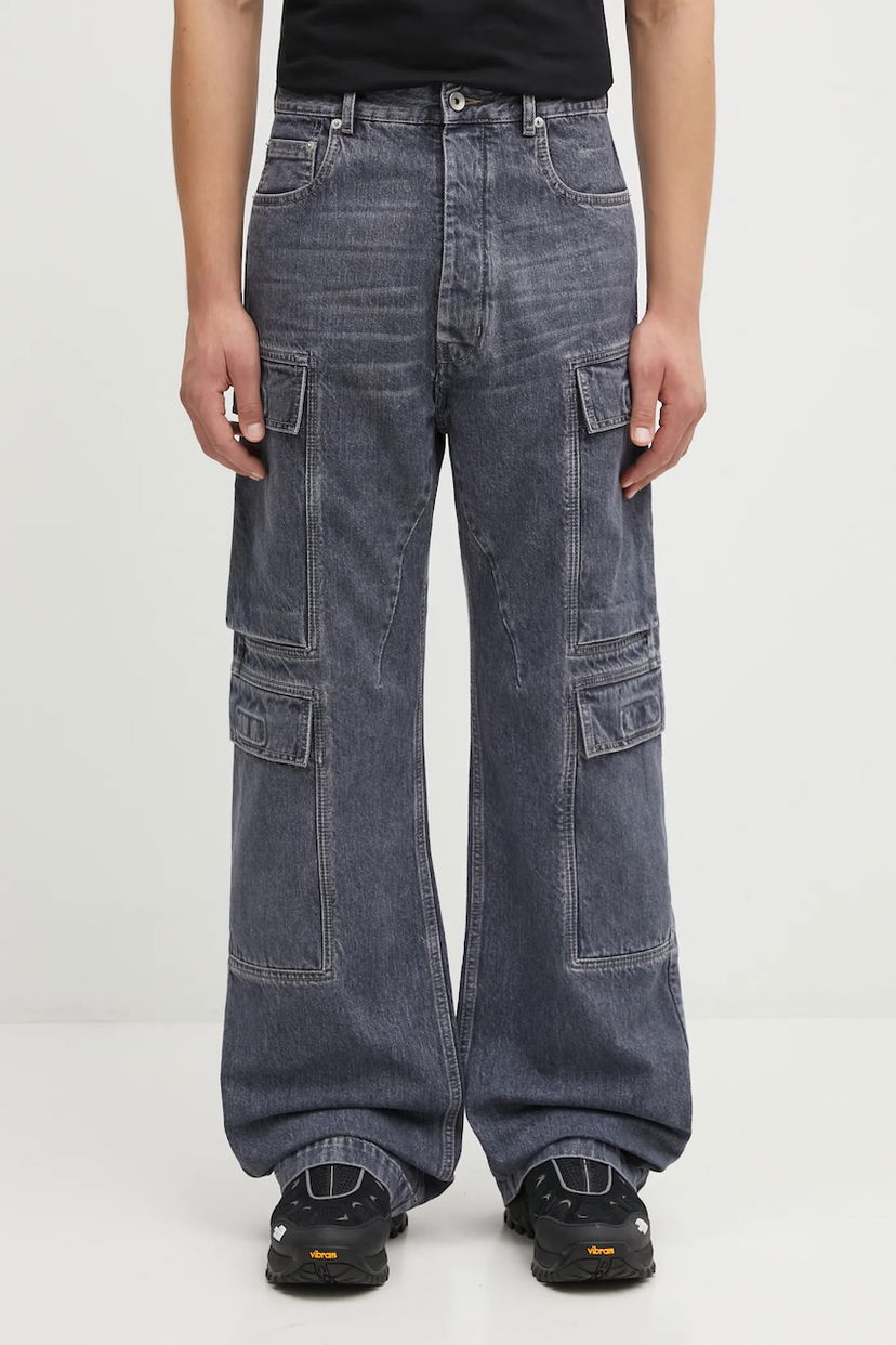 Карго панталони Rick Owens Rick Owens DRKSHDW Double Cargo Jeans Сиво | DU02E7361.DGY