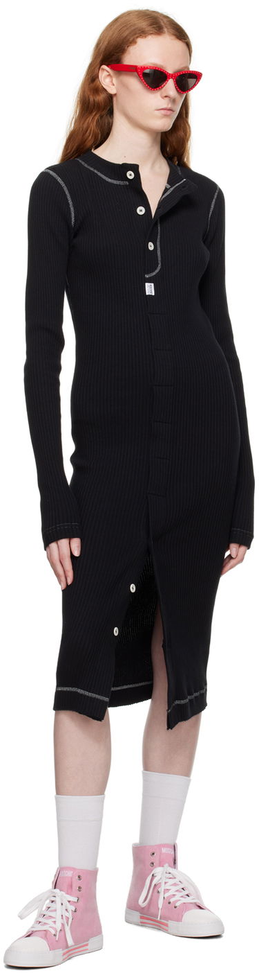 Pокля Moschino Jeans Button Midi Dress Черно | 0424 8266, 3