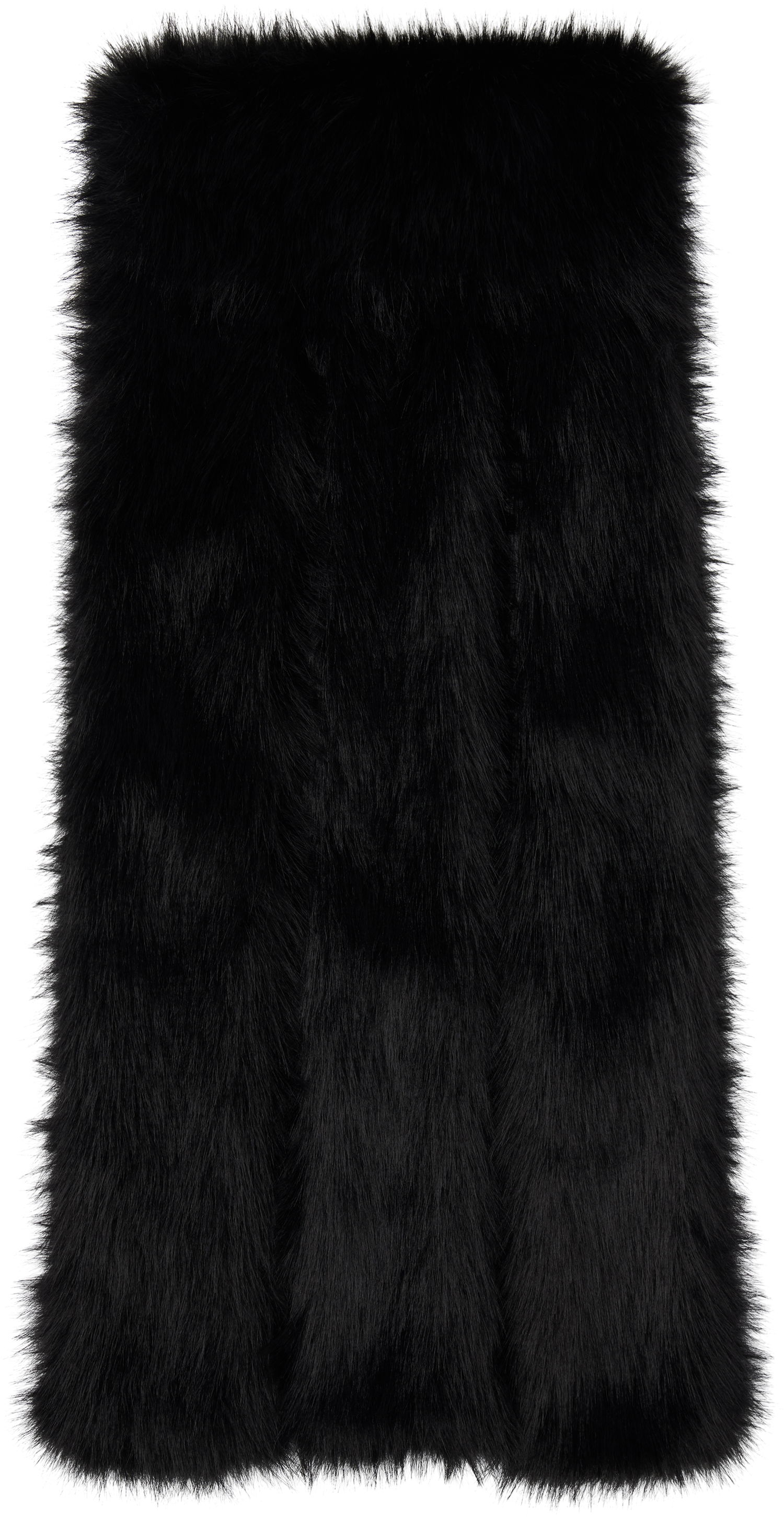 Шал Simone Rocha Simone Rocha Triple Slit Faux Fur Scarf Черно | 1038 1090, 0
