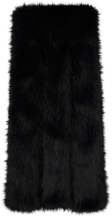 Шал Simone Rocha Simone Rocha Triple Slit Faux Fur Scarf Черно | 1038 1090, 0