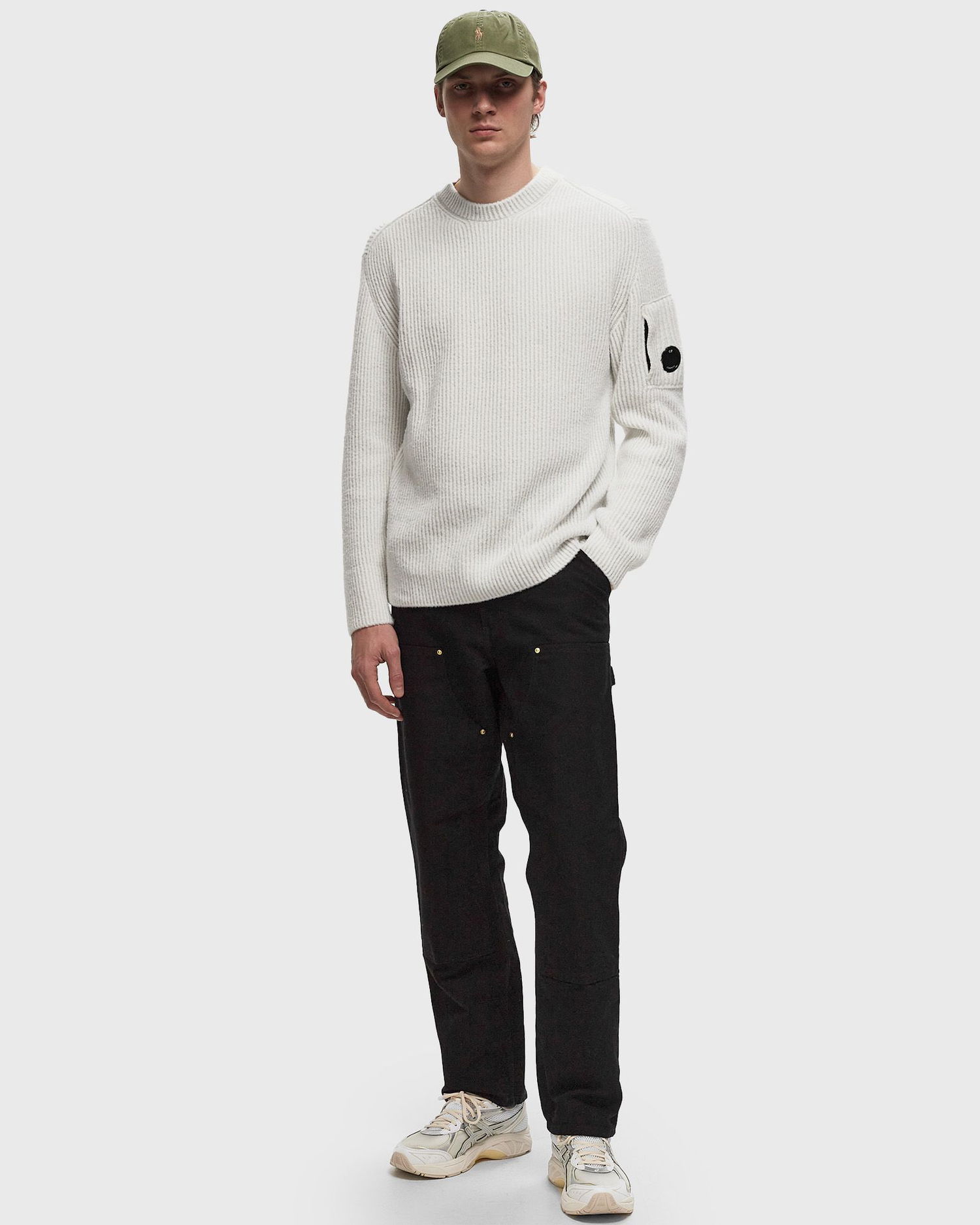 Пуловер C.P. Company Fleece Knit Crewneck Pullover Бяло | 17CMKN212A006170A-M12, 1